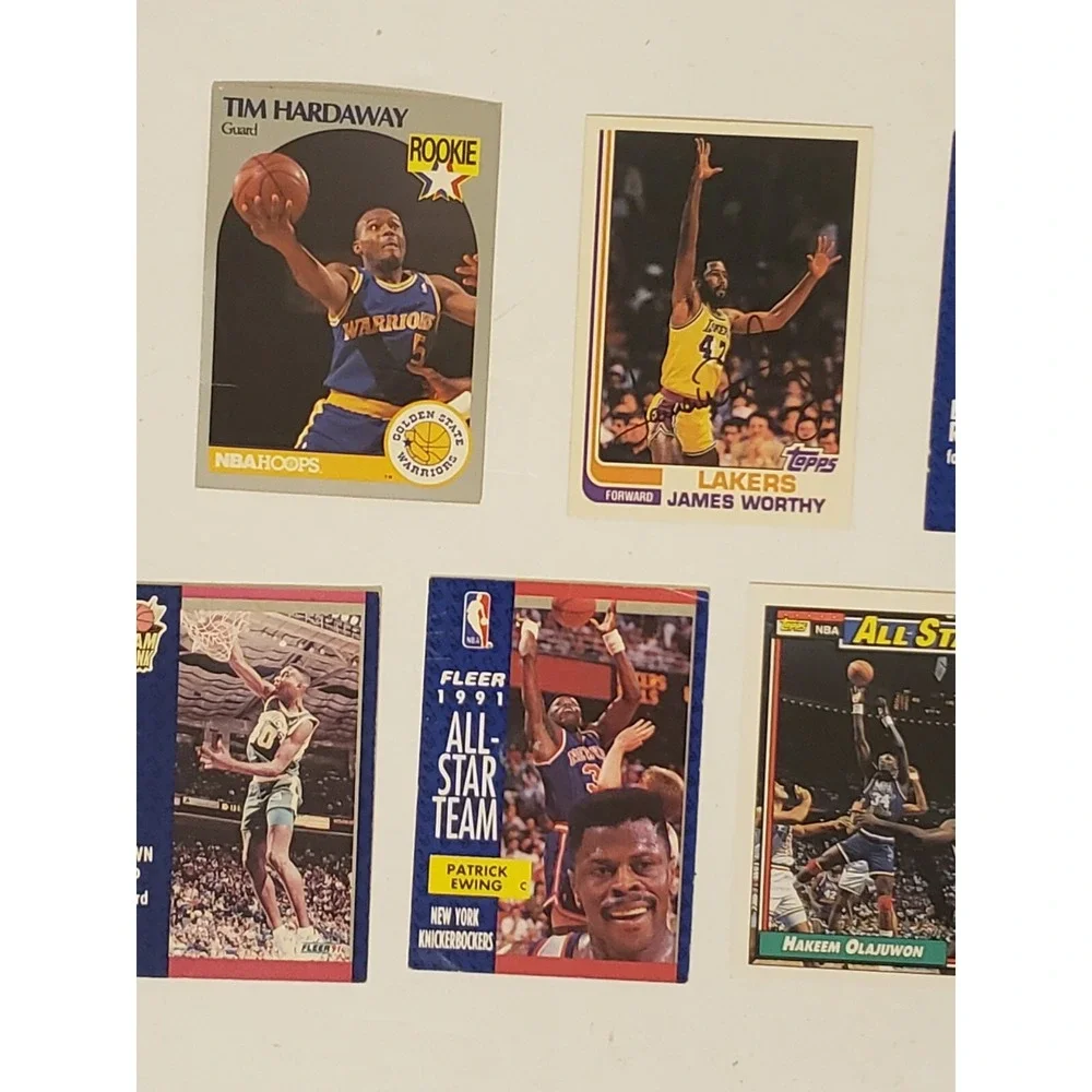 Lot‎ Of 8 Vtg NBA Basketball Cards Michael Jordan Worthy Hardaway